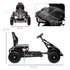 Metal Kids Pedal Go Kart with Adjustable Seat Inflatable Tyres Black