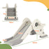 3-in-1 Kids Slide with Basketball Hoop, Climber, Anti-Slip Steps for Toddlers, Ages 2-5 Years, Cream White