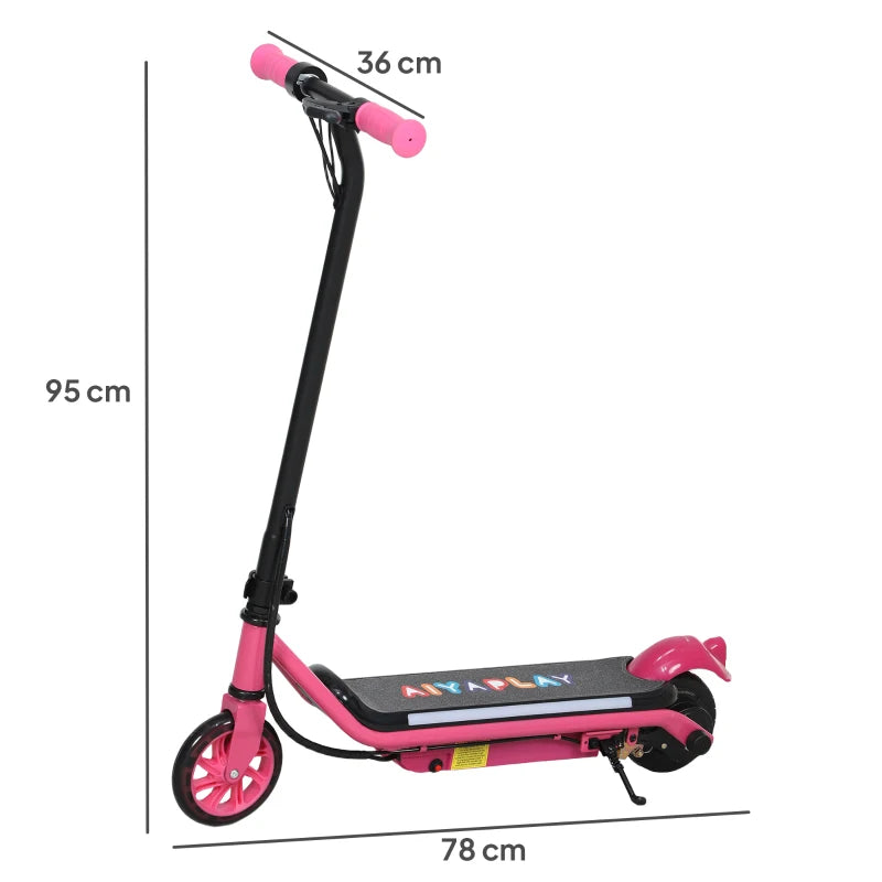 Electric Scooter for Kids Aged 6-14 Years, with Colourful Lights, Pink