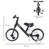 11 Inch Kids Balance Bike Training Pedal Bicycle W/ Removable Stabilizers EVA Tyres Adjustable Seat Height 2 to 5 Years Gift for Boys Girls Black