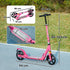 Kids Scooter with Four-Level Adjustable Handlebar, Dual Brake System, 200mm Wheels, ABEC-7 Bearings, Pink