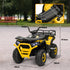 12V Kids Electric Ride on ATV, Battery-Powered Quad Bike w/ Spring Suspension, Forward Backward, Storage Basket, Yellow
