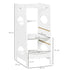 Toddler Step Stool Kids Adjustable Standing Tower with Safety Rail for Kitchen Counter White