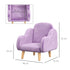 Kids Armchair Toddler Sofa Children Chair with Arm Rest, Wooden Frame, Velvet, PP Legs, Cloud Shape, for Ages 1.5-3 Years - Purple