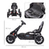 Kids Pedal Go Kart, with Adjustable Seat, EVA Wheels, Seat, Handbrake - Black