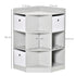 Kids Bookcase, 3 Tier Toy Organiser Storage Unit BookShelf with 3 Non-woven Fabric Drawers, Anti-tip Device, for Bedroom, Children's Room, Playroom, Grey