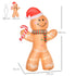 8ft Christmas Inflatable Gingerbread Man, Lighted Blow Up Yard Decor Indoor Outdoor Garden Lawn Party Prop