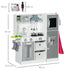Toy Kitchen with Lights, Sounds, Apron and Chef Hat, Ice Maker, Microwave, for Ages 3-6 Years - White