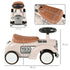 Foot to Floor Slider for Toddlers with Under-Seat Storage, Ride on Sliding Car with Horn, for Ages 12-36 Months - Cream