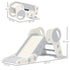 Foldable Kids Slide, Freestanding Baby Slide, for Ages 1.5-3 Years, Grey & Beige