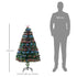 4 Feet Prelit Artificial Christmas Tree with Multi-Coloured Fiber Optic LED Light, Holiday Home Xmas Decoration, Green