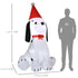 6ft Inflatable Christmas Puppy Dog Wearing Santa Hat Lighted Outdoor Decoration Blow Up Decor for Holiday Indoor