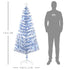 6FT Artificial Fibre Optic Christmas Tree Seasonal Decoration w/ LED Lights Pre-Lit Easy Store White Blue