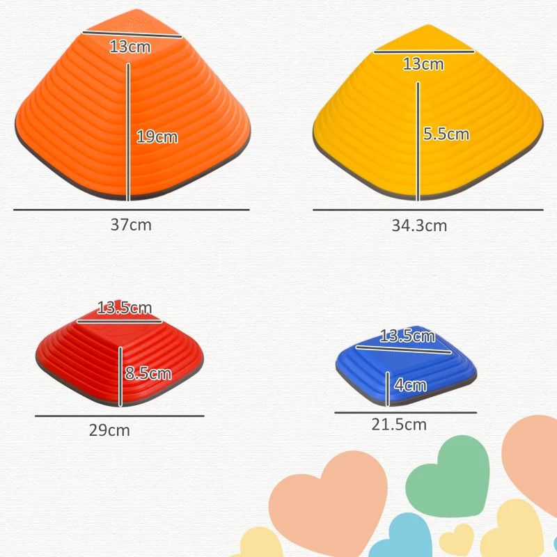 Balance Stepping Stones for Kids, 11-Piece Non-Slip Stackable River Stones, Obstacle Courses for Balance and Motor Skill