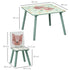 Kids and Table Chairs, Children Desk with Two Chairs, Toddler Furniture Set, for Ages 3-6 Years - Green