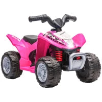 Honda Licensed Kids Electric Quad Bike, 6V ATV Ride On for Ages 1.5-3 Years, Pink