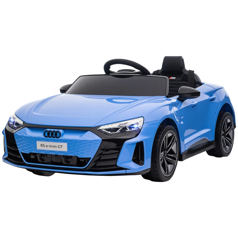 Audi Licensed 12V Kids Electric Ride-On, with Remote Control, Suspension System, Lights, Music, Motor - Blue