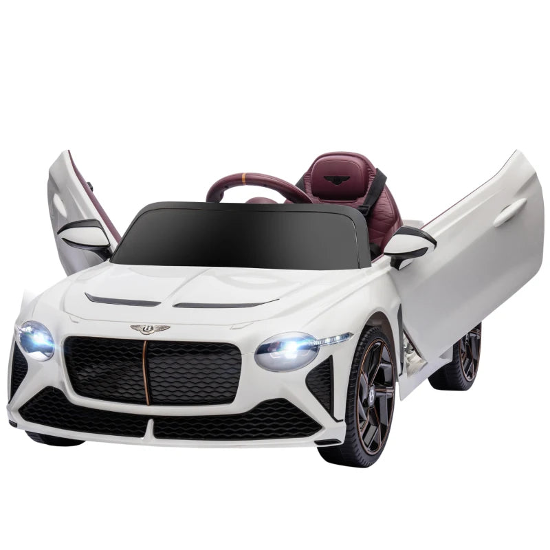 Bentley Bacalar Licensed 12V Kids Electric Car, with Remote Control, White