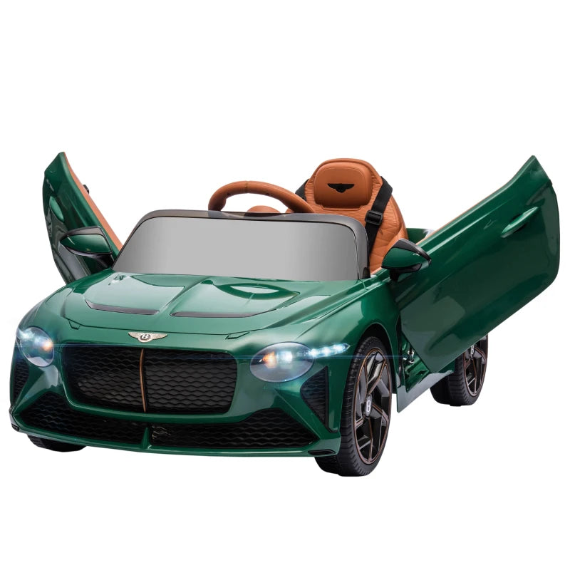 Bentley Bacalar Licensed 12V Kids Electric Car, with Remote Control, Horn, Lights, Music, Suspension Wheels, Green