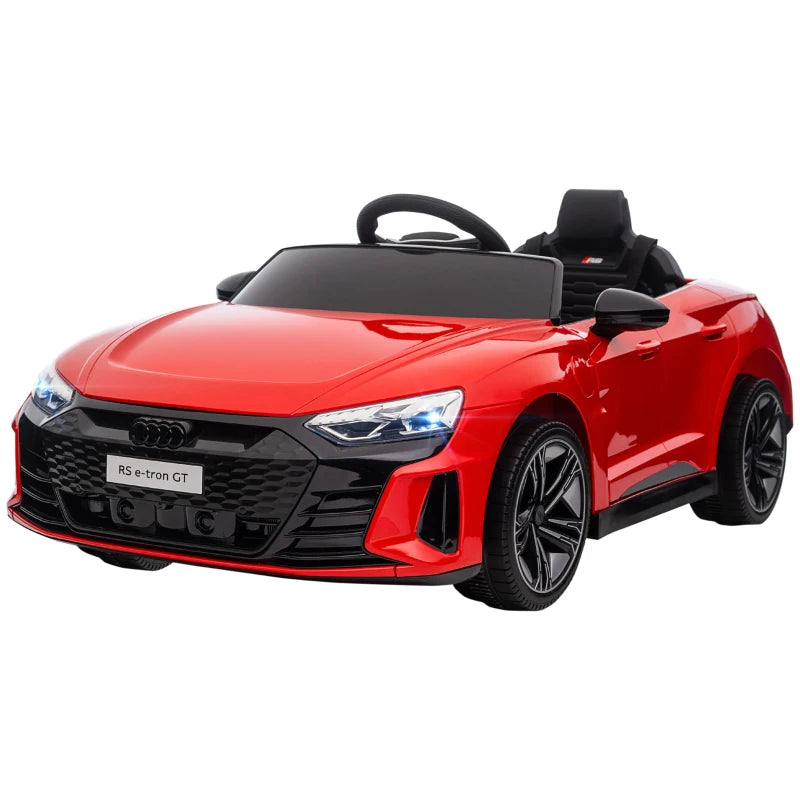 Audi Licensed 12V Kids Electric Ride-On, with Remote Control, Suspension System, Lights, Music, Motor - Red