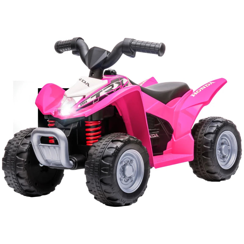 Honda Licensed Kids Electric Quad Bike, 6V ATV Ride On for Ages 1.5-3 Years, Pink