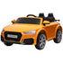 Kids Licensed Audi TT RS Ride-On Car 12V Battery w/ Remote Suspension Headlights and MP3 Player 3km/h Yellow