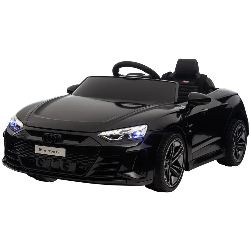 Audi Licensed 12V Kids Electric Ride-On, with Remote Control, Suspension System, Lights, Music, Motor - Black