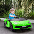 Lamborghini Licensed 12V kids Electric Car w/ Butterfly Doors, Remote, Music, Horn, Suspension - Green