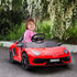 Lamborghini Licensed 12V kids Electric Car w/ Butterfly Doors, Remote, Music, Horn, Suspension - Red