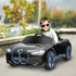 BMW i4 Licensed 12V Kids Electric Ride-On Car, with Remote Control, Portable Battery, Music, Horn, Headlights - Black