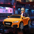 Kids Licensed Audi TT RS Ride-On Car 12V Battery w/ Remote Suspension Headlights and MP3 Player 3km/h Yellow