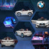 BMW i4 Licensed 12V Kids Electric Ride-On Car, White, Red and Light Blue