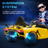 Lamborghini Licensed 12V kids Electric Car w/ Butterfly Doors, Remote, Music, Horn, Suspension - Yellow