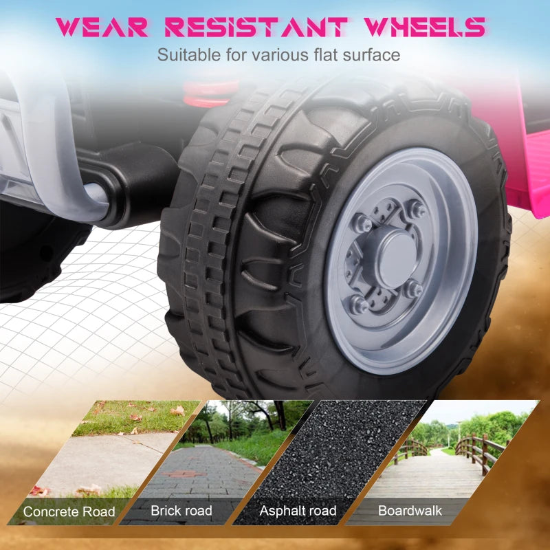 Honda Licensed Kids Electric Quad Bike, 6V ATV Ride On for Ages 1.5-3 Years, Pink