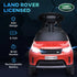 2-in-1 Land Rover Licensed 6V Kids Electric Ride On Car, Sliding Car w/ Headlights, Music, for 18-60 Months, Red