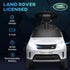 2-in-1 Land Rover Licensed 6V Kids Electric Ride On Car, Sliding Car w/ Headlights, Music, for 18-60 Months, White