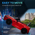 12V BMW Licensed Kids Car, with Easy Transport, Remote Control, Suspension, Music, Horn, LED Lights, Red