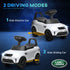 2-in-1 Land Rover Licensed 6V Kids Electric Ride On Car, Sliding Car w/ Headlights, Music, for 18-60 Months, White