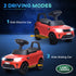 2-in-1 Land Rover Licensed 6V Kids Electric Ride On Car, Sliding Car w/ Headlights, Music, for 18-60 Months, Red