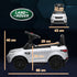 2-in-1 Land Rover Licensed 6V Kids Electric Ride On Car, Sliding Car w/ Headlights, Music, for 18-60 Months, White