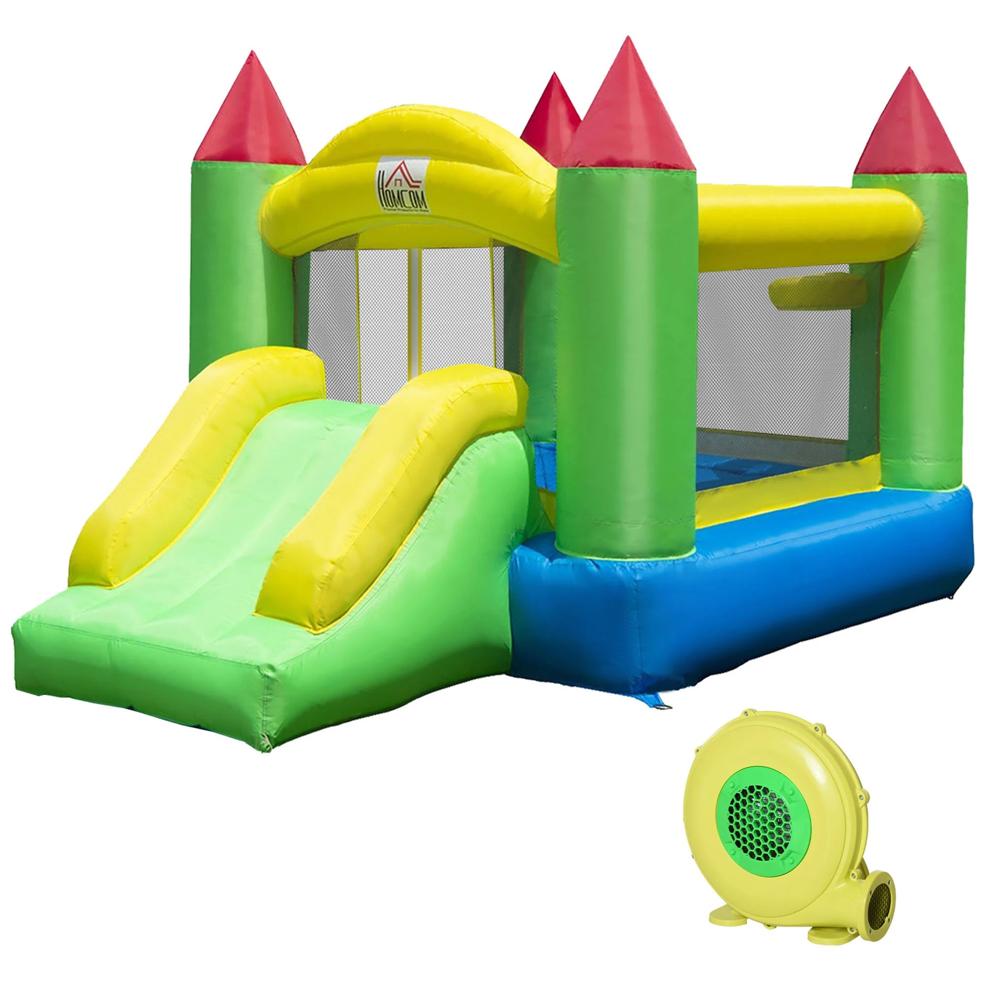 Nylon Inflatable Bouncy Castle Multi-Colour With Blower