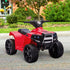 6V Kids Electric Ride on Car, ATV Toy, Quad Bike with Headlights, Horn, for Toddlers 18-36 Months Red