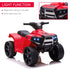 6V Kids Electric Ride on Car, ATV Toy, Quad Bike with Headlights, Horn, for Toddlers 18-36 Months Red