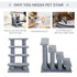 Dog Steps for Bed 4 Step Pet Stairs for Sofa Dog Cat Climb Ladder 63x43x60 cm Grey