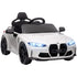12V BMW Licensed Kids Car, with Easy Transport, Remote Control, Suspension, Music, Horn, LED Lights, White