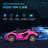 Lamborghini Sian Licensed 12V Kids Electric Ride On Car 2 Motors Toy Car with Remote Control Music Lights MP3 for 3-5 Years Pink