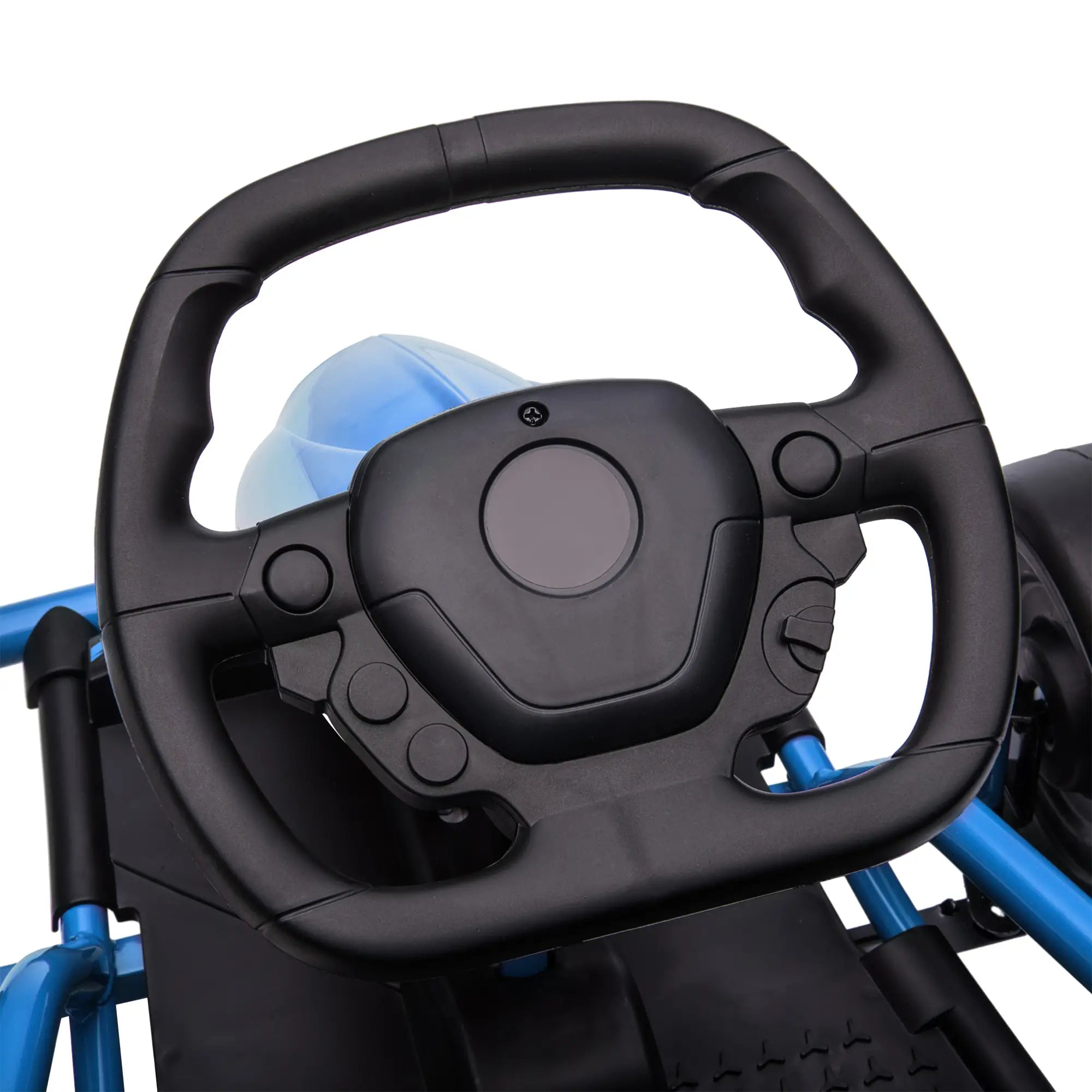 24V Drift Kart, Electric Ride-On Racing Go Kart w/ 2 Speeds, Steering Wheel, Pedals for Kids Aged 8-12, Blue