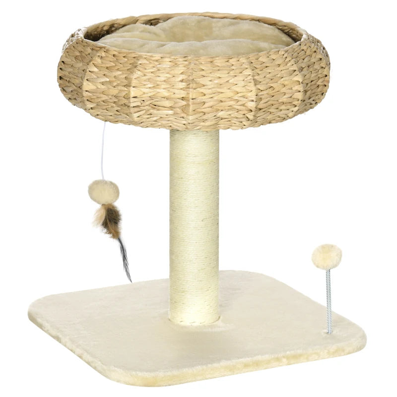 51cm Cat Tree Kitten Tower, with Sisal Scratching Post, Top Bed, Toy Ball