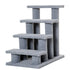 Dog Steps for Bed 4 Step Pet Stairs for Sofa Dog Cat Climb Ladder 63x43x60 cm Grey