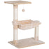 Scratch Post with Bed Cat Tree for Indoor Cats Sisal Scratching Posts Hammock Kitty Activity Centre Beige